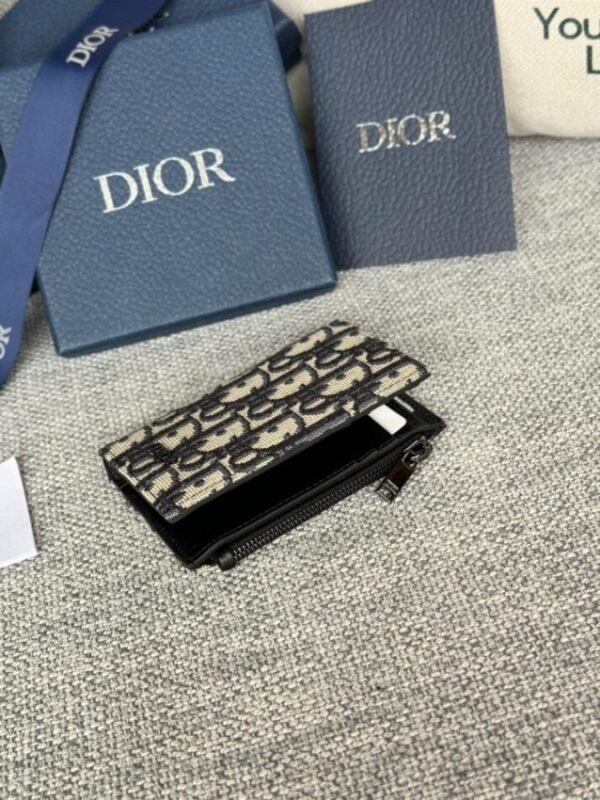 Replica Dior Zipper Card Holder White - premium-grade designer purse dupe