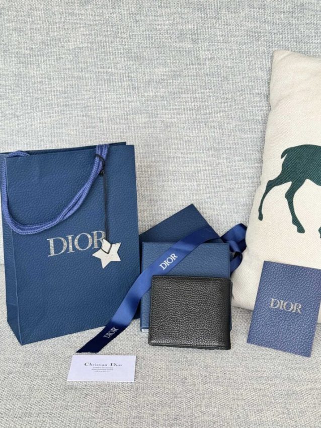 Replica Dior Jacquard Wallet Oblique Black - elite superclone designer purse