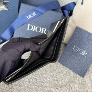 Replica Dior Jacquard Wallet Oblique Black - top-tier luxury replica shoulder bag