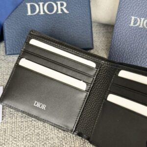 Replica Dior Jacquard Wallet Oblique Black - high-end fake designer purse