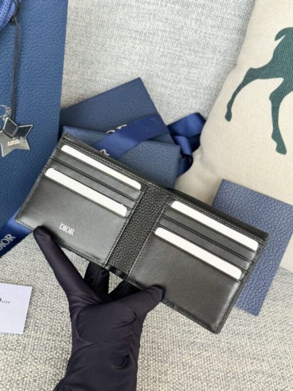 Replica Dior Jacquard Wallet Oblique Black - best quality luxury bag dupe