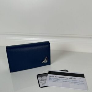 Replica Prada Saffiano Wallet Blue - ultra-realistic fake designer tote