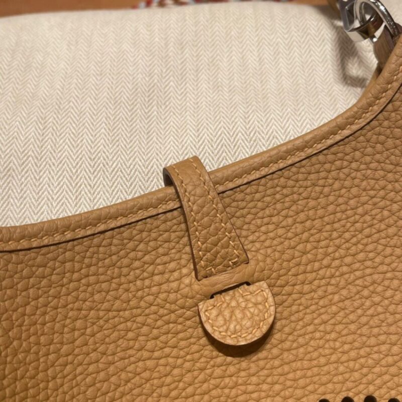 Replica Hermes Evelyne II TPM Brown - best quality luxury bag dupe