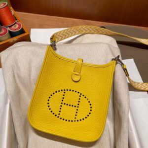 Replica Hermes Evelyne II TPM Yellow - high-quality designer bag clone