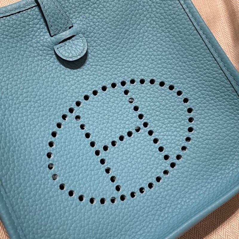 Replica Hermes Evelyne II TPM Blue - top-rated replica designer bag
