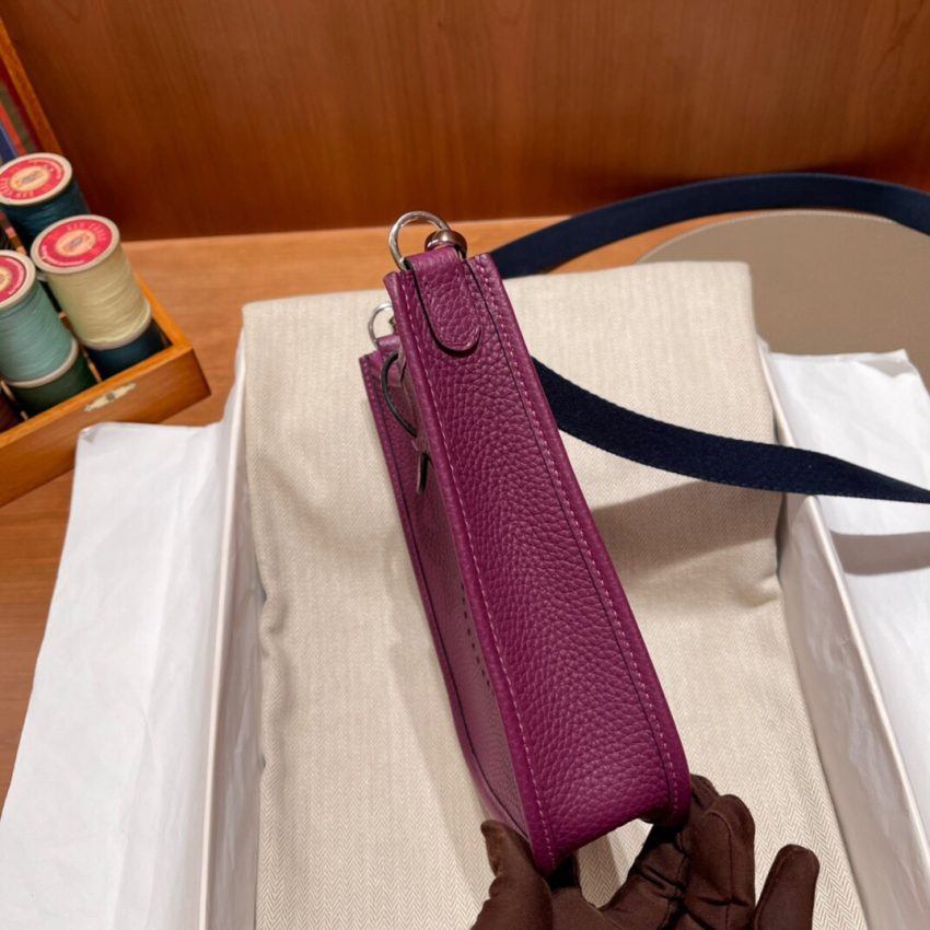 Replica Hermes Evelyne II TPM Purple - authentic-look luxury purse replica