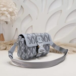 Replica Dior Hit the Road messenger bag grey - near-authentic luxury replica handbag