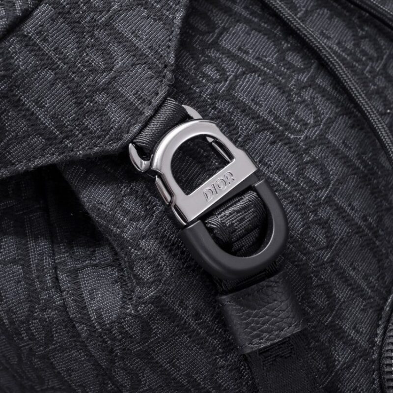 Replica Dior 8 Backpack with Flap Black - high-end fake designer purse