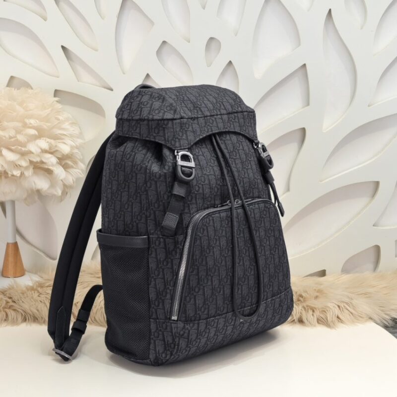 Replica Dior 8 Backpack with Flap Black - premium-grade designer purse dupe