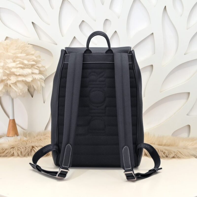 Replica Dior Saddle Backpack Black With Flap - near-authentic luxury replica handbag