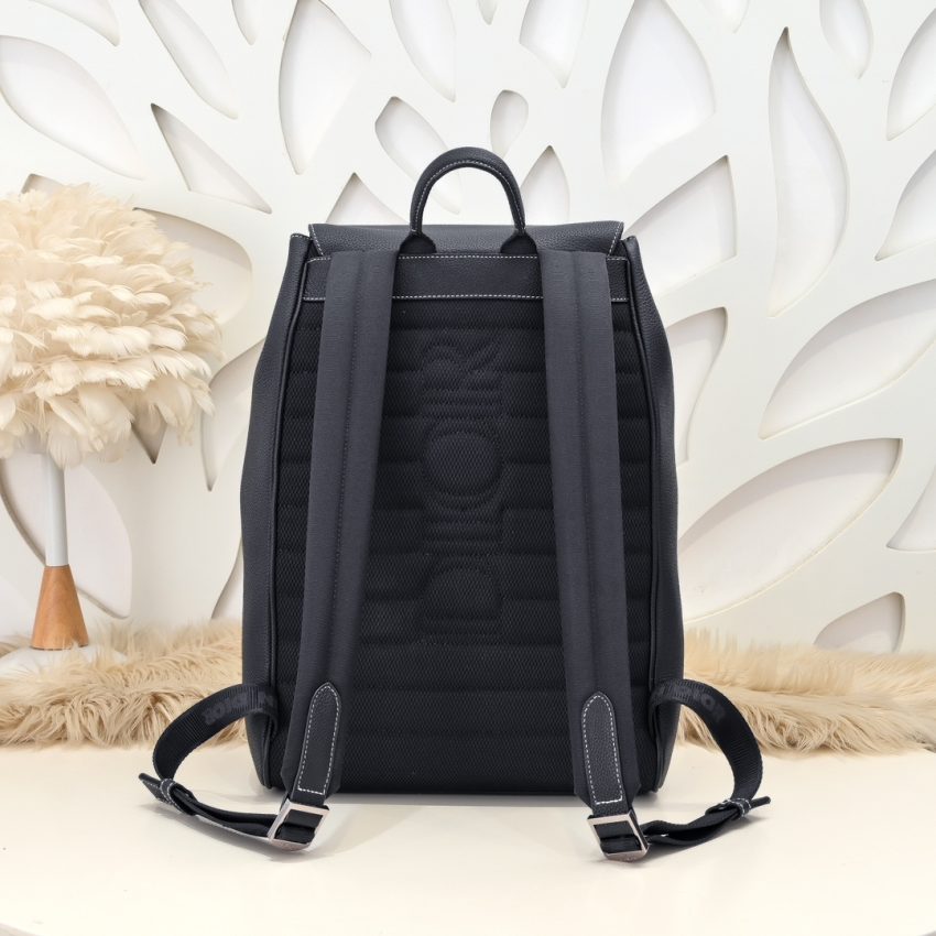 Replica Dior Saddle Backpack Black With Flap - near-authentic luxury replica handbag