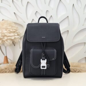 Replica Dior Saddle Backpack Black With Flap - 1:1 designer replica handbag