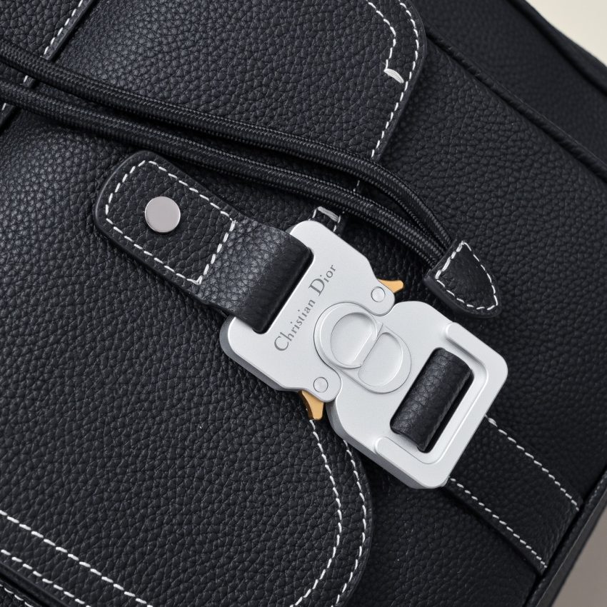 Replica Dior Saddle Backpack Black With Flap - premium 1:1 fake handbag model