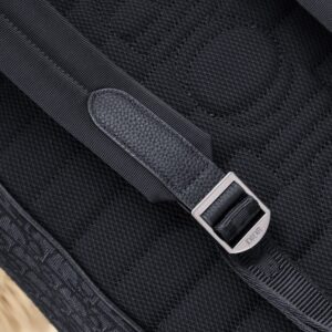 Replica Dior Saddle Backpack with Flap Black - best quality luxury bag dupe
