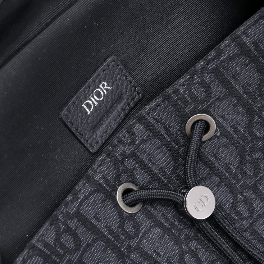 Replica Dior Saddle Backpack with Flap Black - top-tier luxury replica shoulder bag