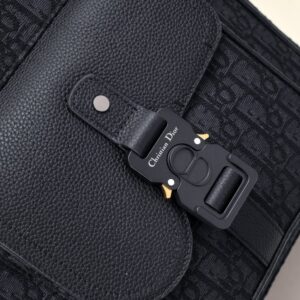 Replica Dior Saddle Backpack with Flap Black - premium 1:1 fake handbag model