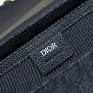 Replica Dior Saddle Messenger Bag Oblique Black - best quality luxury bag dupe