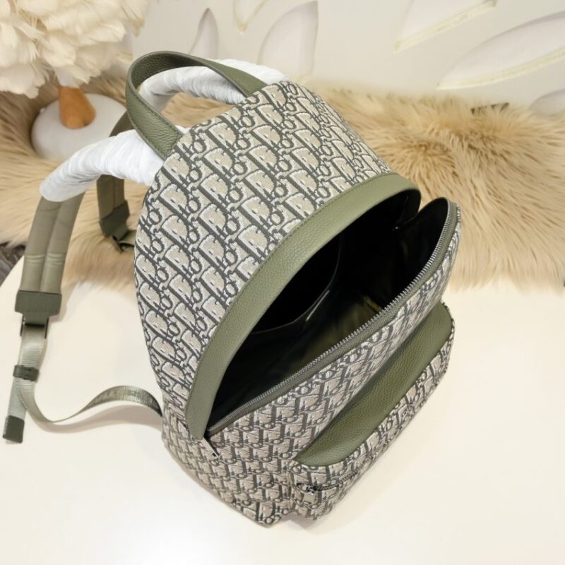 Replica Dior Rider Backpack Khaki Dior Oblique Jacquard - premium 1:1 fake handbag model