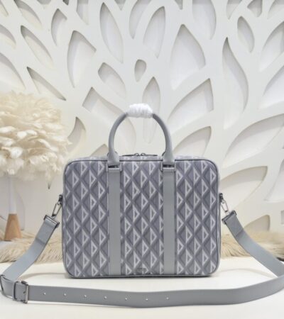 Replica Dior Zipped Briefcase White - high-accuracy replica luxury purse