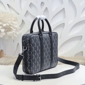 Replica Dior Zipped Briefcase Grey - high-quality designer bag clone