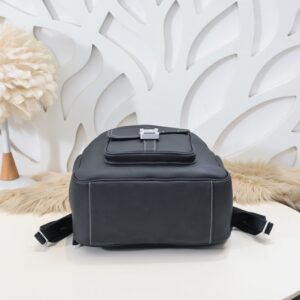 Replica Dior Saddle Zip Backpack Black Grained Calfskin - authentic-look luxury purse replica