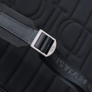 Replica Dior Saddle Zip Backpack Black Grained Calfskin - 1:1 designer replica handbag