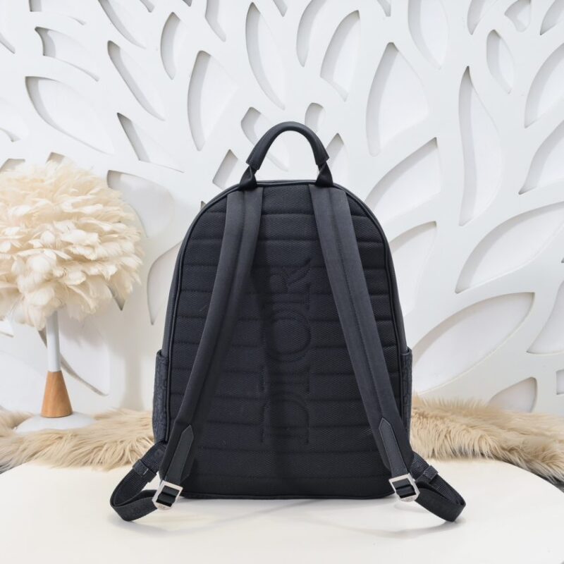 Replica Dior Saddle Zip Backpack Black - realistic designer-inspired fake bag