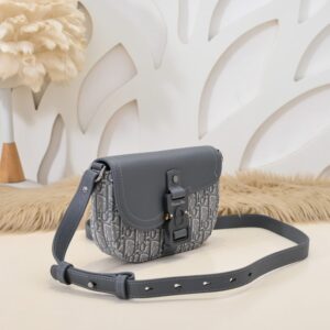 Replica Dior Saddle Messenger Bag Oblique Grey - best-selling designer handbag dupe