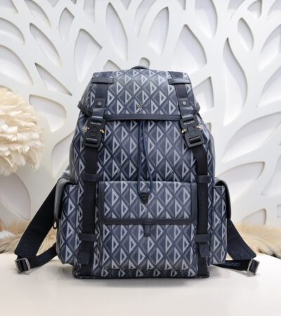 Replica DIOR Hit The Road Backpack Blue Diamond - authentic-look luxury purse replica