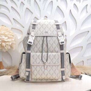 Replica DIOR Hit The Road Backpack White Diamond - 1:1 designer replica handbag