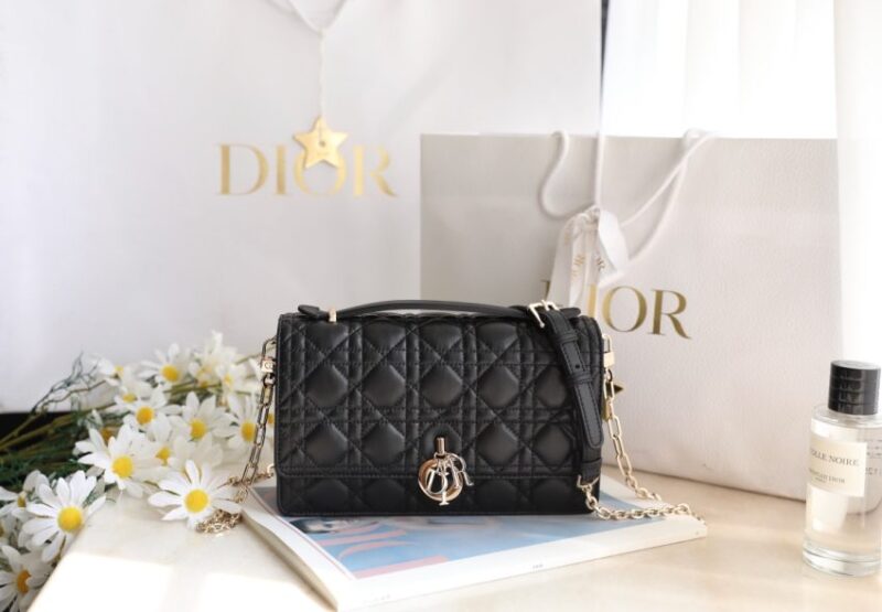 Replica My Dior Top Handle Bag Black - high-quality designer bag clone