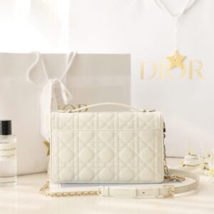 Replica My Dior Top Handle Bag White - top-rated replica designer bag