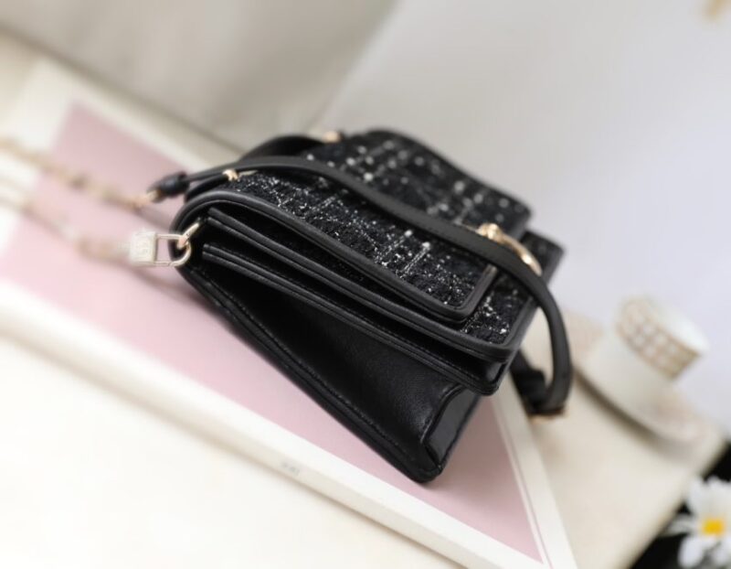 Replica My Dior Top Handle Bag Black Canvas - high-accuracy replica luxury purse