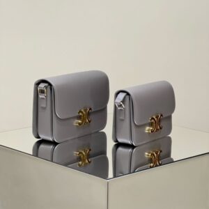 Replica Celine Triomphe Mini Grey - authentic-look luxury purse replica
