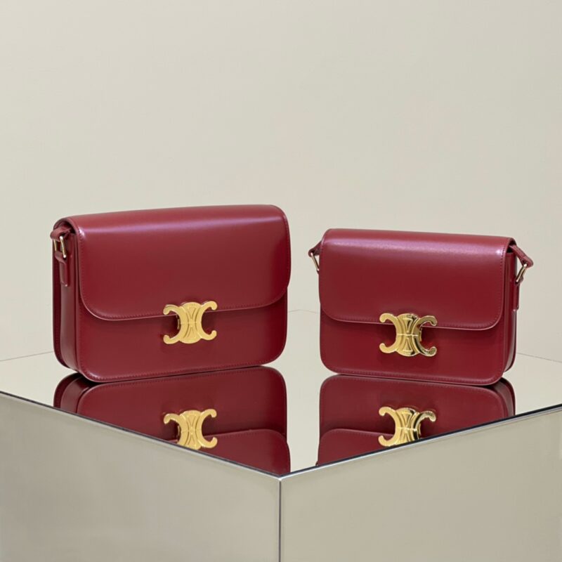 Replica Celine Triomphe Mini Bordeaux - elite superclone designer purse
