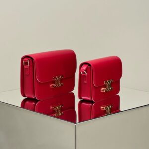 Replica Celine Triomphe Mini Red - top-rated replica designer bag