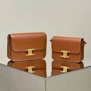 Replica Celine Triomphe Mini Brown - top-tier luxury replica shoulder bag