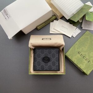 Replica Gucci Interlocking Wallet Black - near-authentic luxury replica handbag