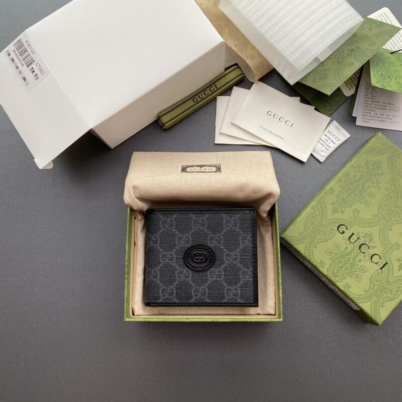 Replica Gucci Interlocking Wallet Black - near-authentic luxury replica handbag