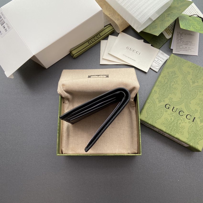 Replica Gucci Interlocking Wallet Black - premium 1:1 fake handbag model