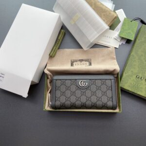Replica Gucci Ophidia Zipper Wallet Grey - elite superclone designer purse
