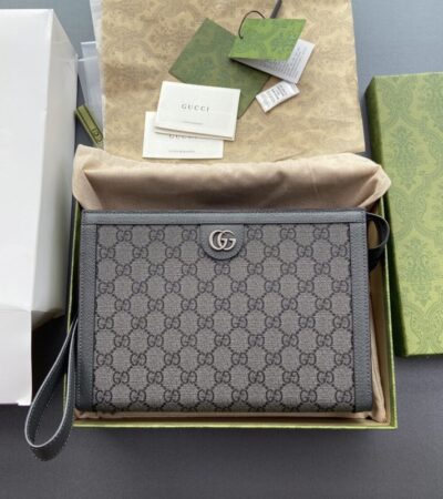 Replica Gucci G Ophidia Clutch Grey - premium-grade designer purse dupe
