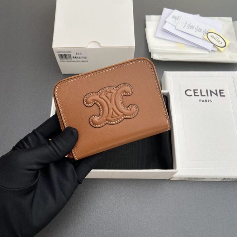 Replica Celine Triumphe Small Zippy Wallet - near-authentic luxury replica handbag