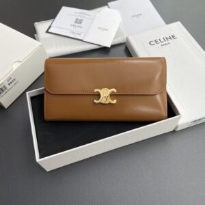 Replica Celine Triumphe Long Wallet Brown - premium 1:1 fake handbag model