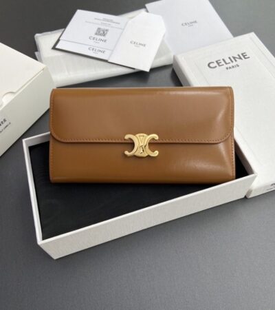 Replica Celine Triumphe Long Wallet Brown - premium 1:1 fake handbag model