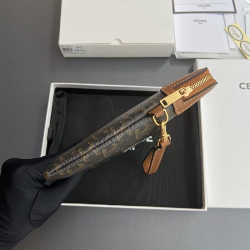 Replica Celine Triumphe Clutch Brown - best quality luxury bag dupe