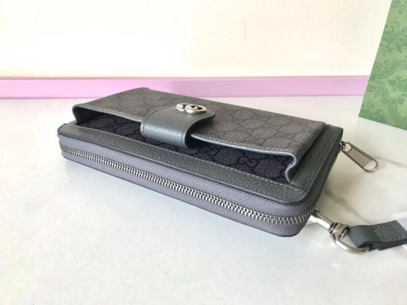 Replica Gucci Ophidia GG Wallet Grey - near-authentic luxury replica handbag