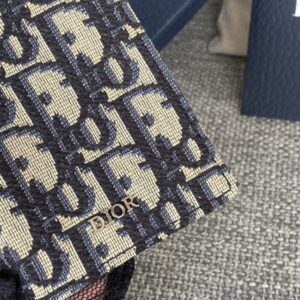 Replica Dior Bi Fold Card Holder Oblique White - elite superclone designer purse