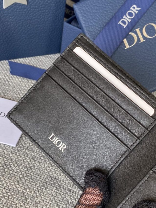 Replica Dior Jacquard Wallet Black - best-selling designer handbag dupe