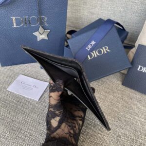 Replica Dior Jacquard Wallet Black - authentic-look luxury purse replica